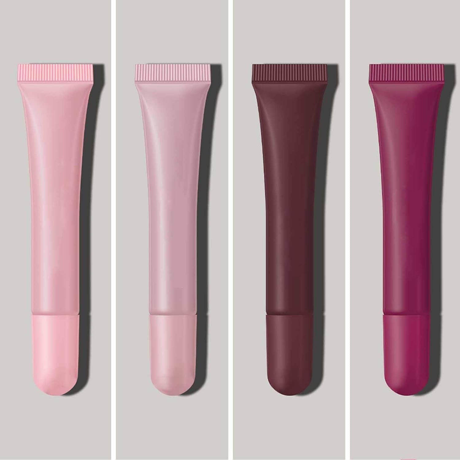 5 Color Glossy Lip Butter Gloss,Moisturizing Non-Stick Cup Liquid Lip Gloss,Natural Plumping Lip Tint,Mirror Toot Lip Gloss for Women (4 Colors/Set, A)